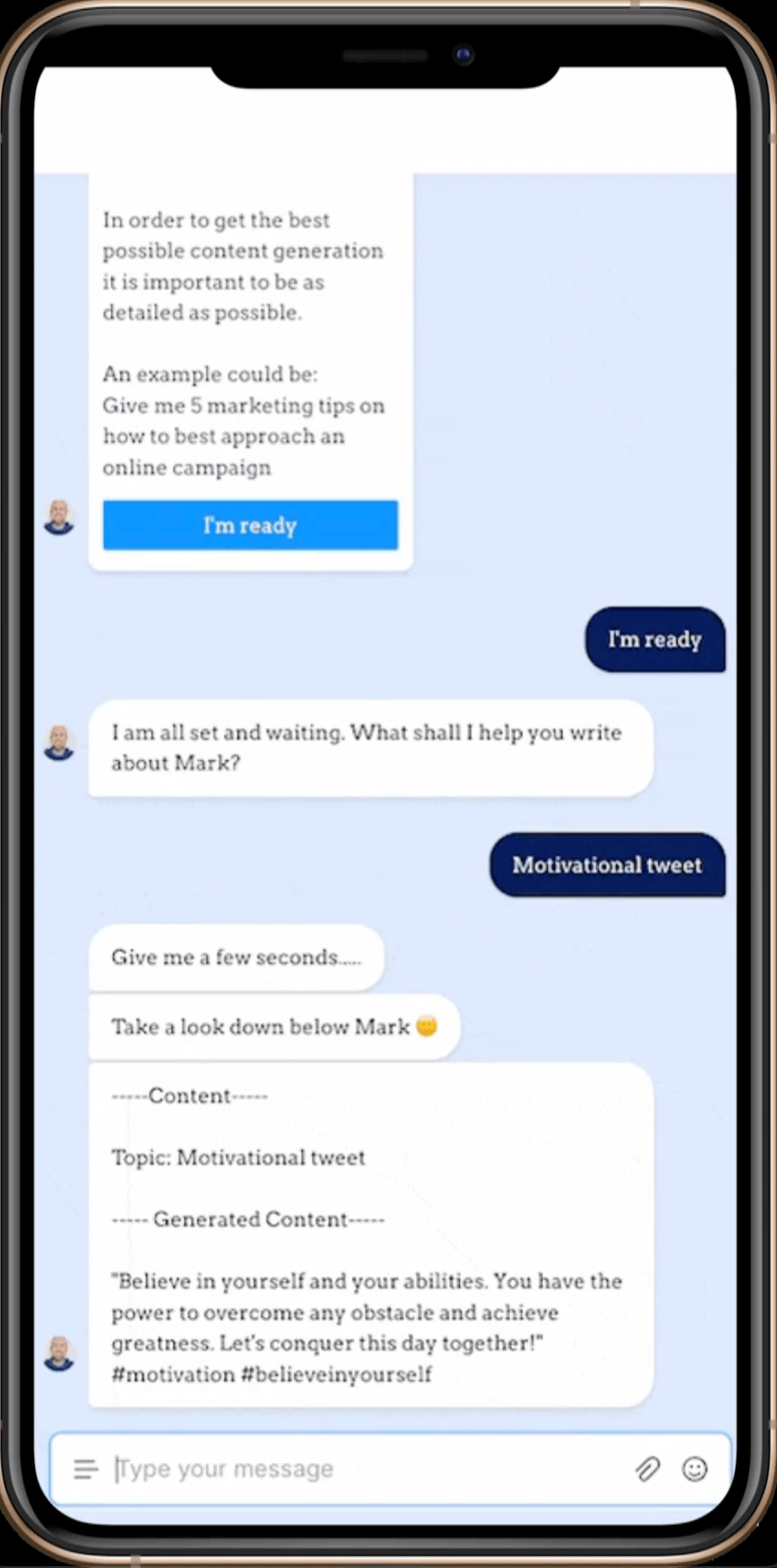 The Chatbot AI content Generator